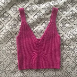 J. Crew Cashmere cropped sweater-tank